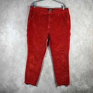 Judy Blue Jeans Womens Size 32 Orange Corduroy Skinny Slim Fit High Rise Pockets